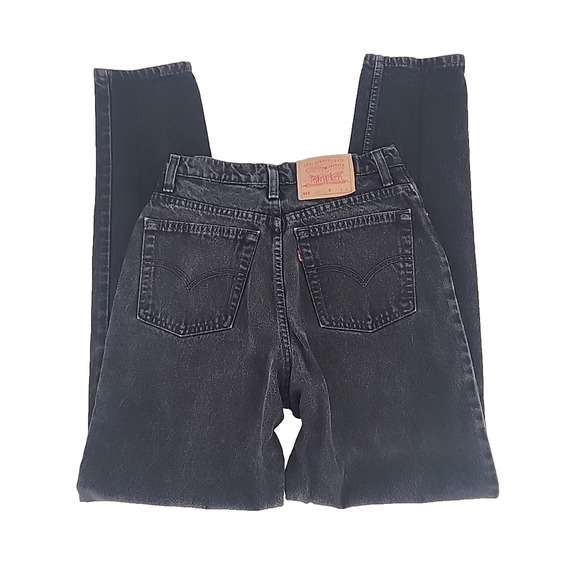 Levi's Vintage 512 Slim Fit Taper Leg Jeans USA Made Black Size 11 28x31 Women’s - Picture 8 of 11